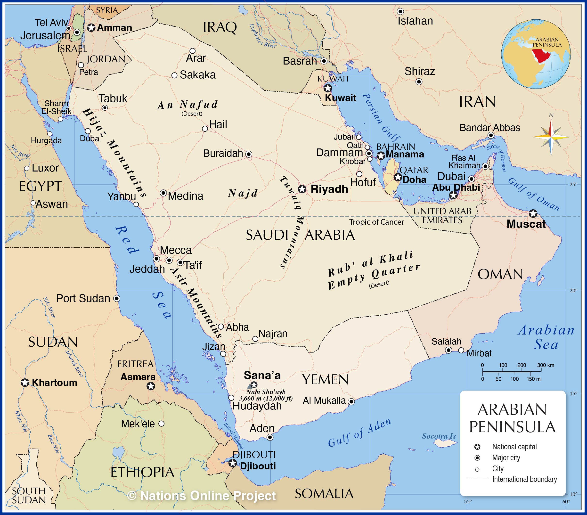 Arabian Peninsula Map